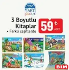MARTI ÇOCUK 3 BOYUTLU KİTAPLAR fiyat ve kampanya bilgisi
